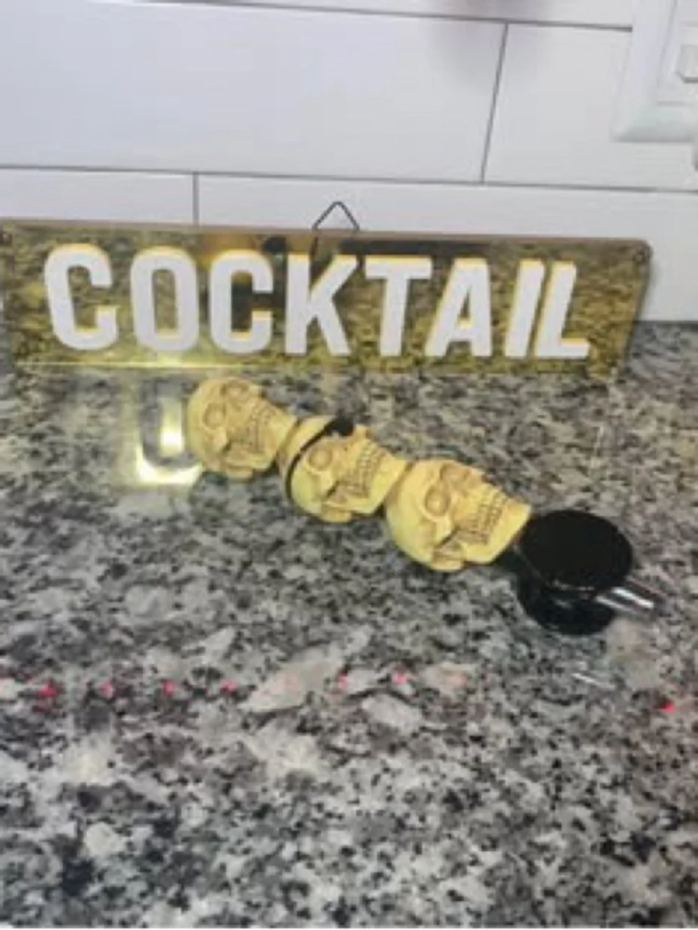 3-tier Tall Skull Draft Beer Tap Handle